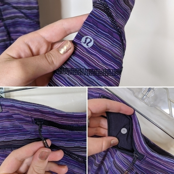 Lululemon Pace Rival Crop Space Dye Twist  Ultra Violet Purple Leggings - Picture 5 of 8